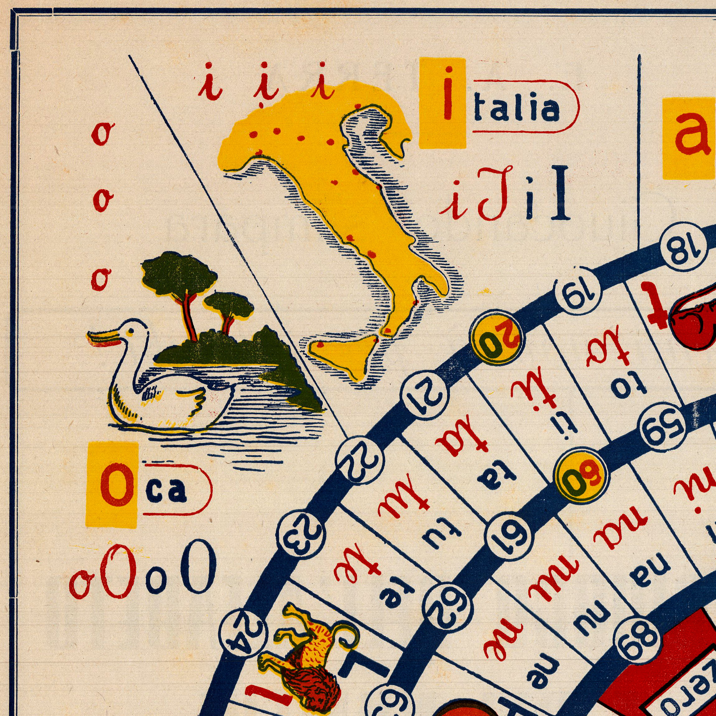 Gioco dell'oca dell'alfabeto (del 1950)